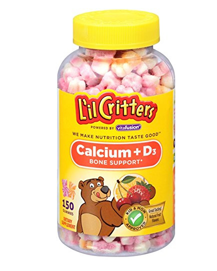 L'il Critters 小熊糖 维生素D加钙150粒折后$6.99,定期购额外95折