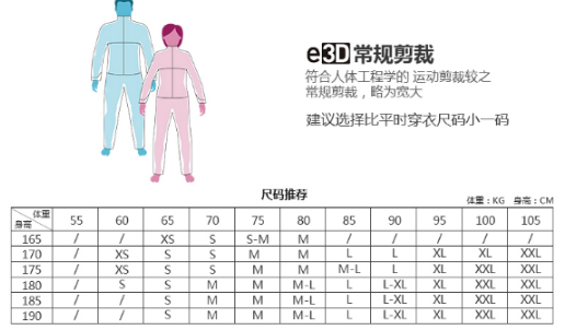 始祖鸟羽绒服尺码