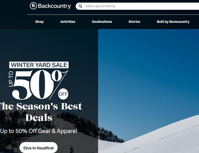 Backcountry美国官网：大牌户外运动装备海淘购物网站