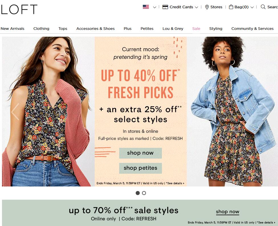 LOFT美国官网：平价女装品牌LOFT美国官方海淘网站