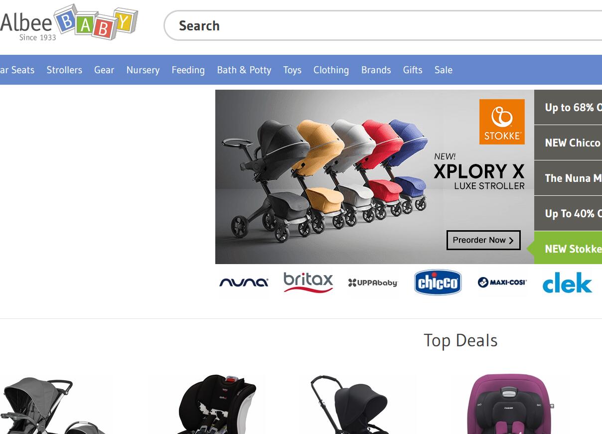 Albeebaby美国官网：婴儿车、玩具等母婴用品海淘网站