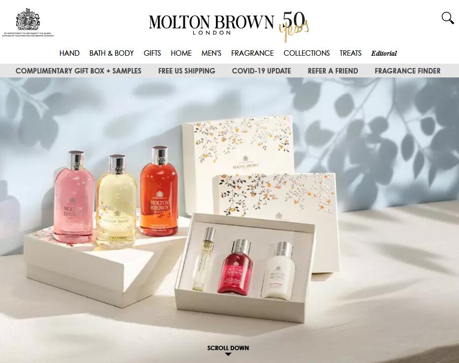 Molton Brown美國(guó)官網(wǎng)：摩頓布朗沐浴露美國(guó)官方海淘網(wǎng)站