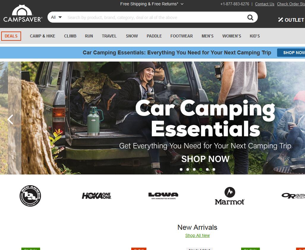 Campsaver美国官网：美国大型户外用品海淘网站