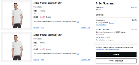 Adidas阿迪达斯小LOGO小标男款T恤凑单折后价$12.74（约85元）