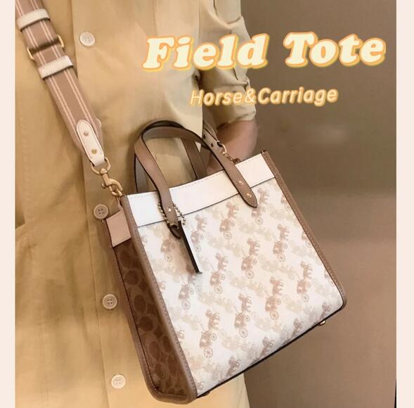 Coach蔻馳Field 奶茶色馬車托特包 海淘折后價(jià)$315