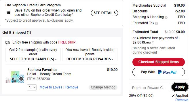 SEPHORA Favorites Hello! – Beauty Dream Team小套盒8折$8