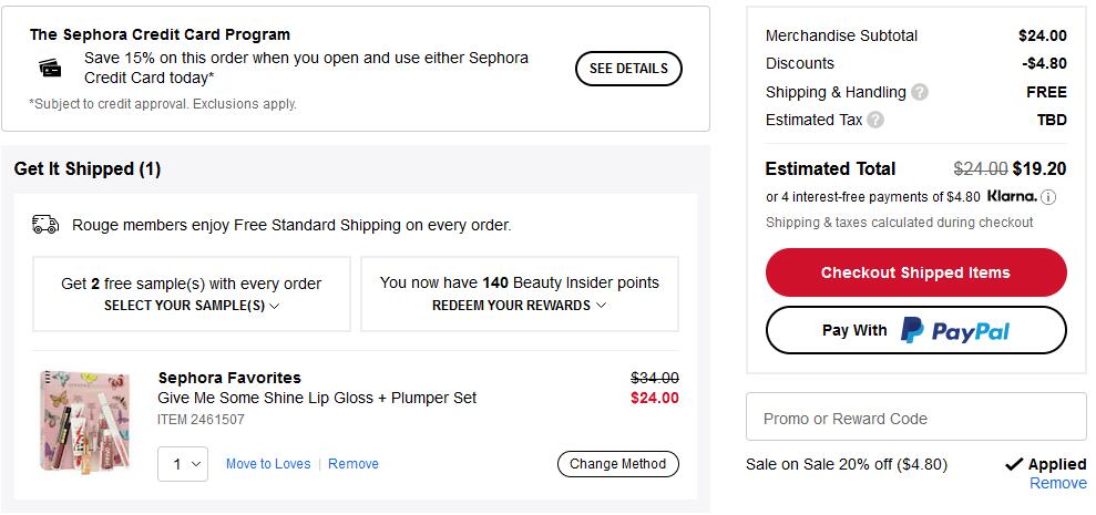 降价！Sephora Favorites Give Me Some Shine唇部套装(价值$83)折后$19.2
