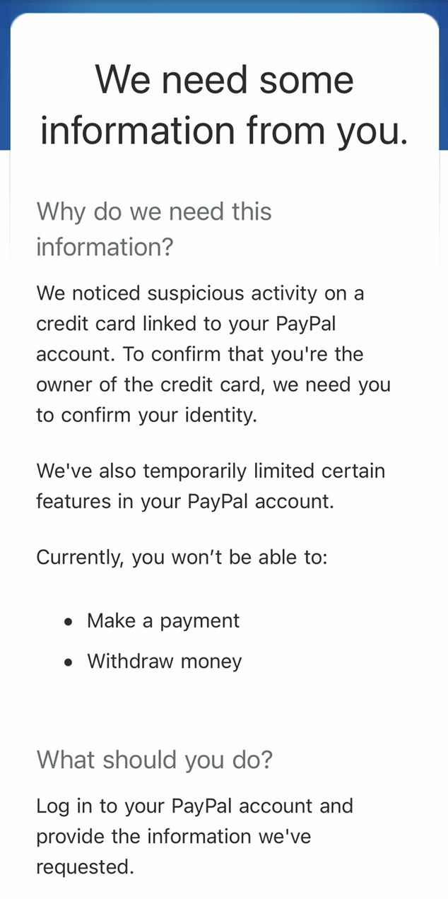 美国PayPal常见风控的解决办法