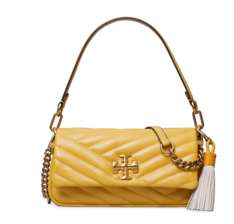 7折可入丨 Tory Burch 汤丽柏琦Kira Chevron腋下法棍包 黄色 7折$383.6