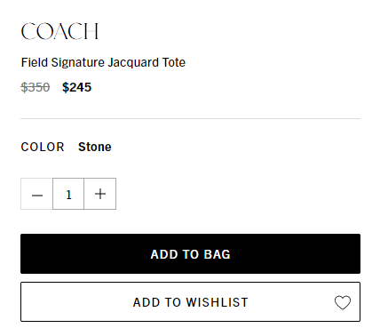 7折可入丨Coach蔻馳Field 22托特包 7折$245