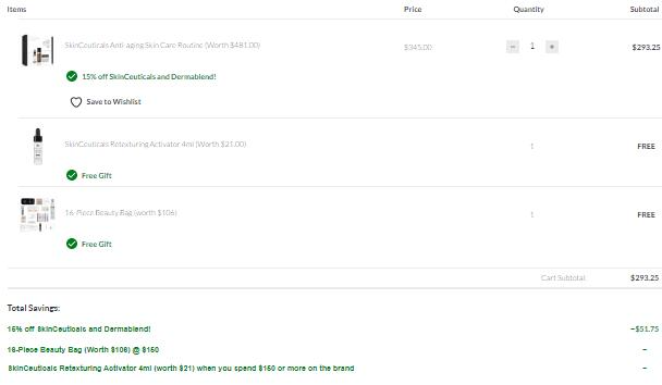 无门槛85折丨SkinCeuticals修丽可抗老系列套装 85折$293.25+满赠好礼