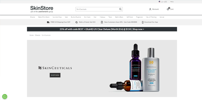 5个可以便宜海淘SkinCeuticals修丽可的美国购物网站推荐