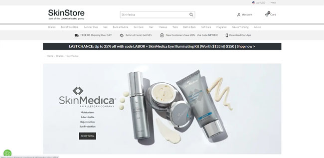 哪里海淘SkinMedica斯美凯最便宜？5个美国购物网站盘点