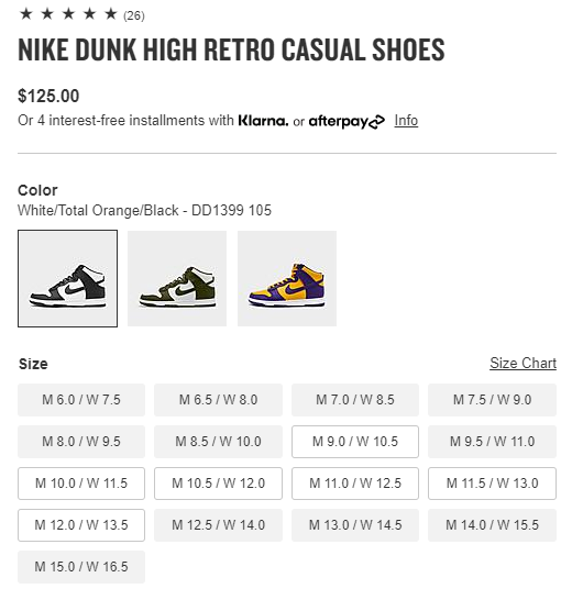 补货！Nike Dunk High Retro 高帮运动鞋3色售价$115起