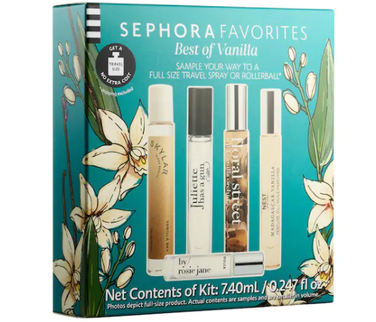 Sephora Favorites Vanillar香水小样套装 员工8折$20，含兑换正装证书