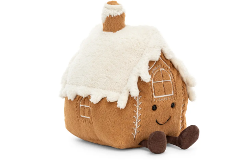 补货！Jellycat Amusable Gingerbread House姜饼屋玩偶 售价$38.5