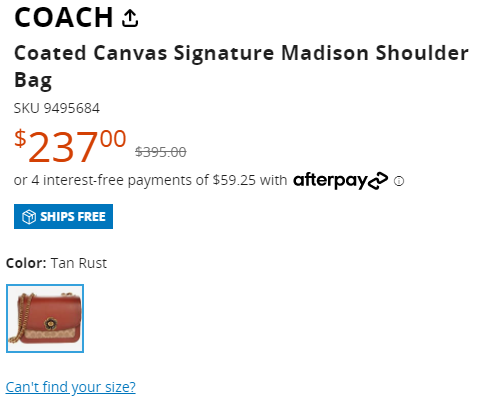 Coach蔻驰Madison Signature Canvas 2020年款山茶花 6折$237