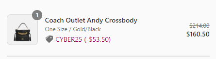 COACH Andy Crossbody福袋包折后$160.5