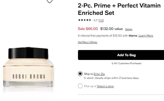 Bobbi Brown 芭比波朗維他命妝前橘子面霜 50ml*2 7.2折$66+滿送好禮