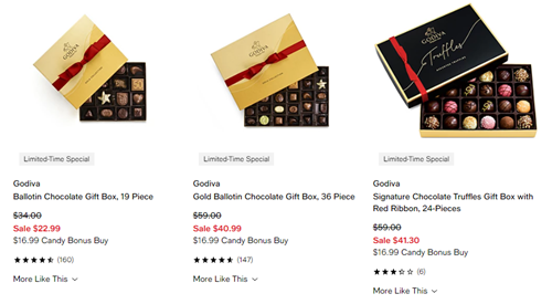 Macys梅西百货精选Godiva歌帝梵巧克力礼盒低至7折促销满额包邮