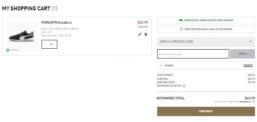 升級！PUMA美國官網(wǎng)精選商品低至5折+額外8折促銷滿額免郵