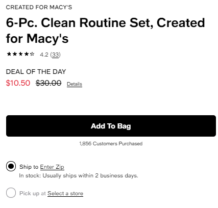 刷新低價(jià)！Macy's梅西Clean Routine清潔6件套 3.5折$10.5