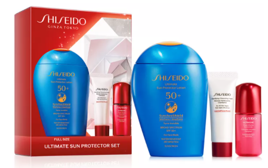 Shiseido 蓝胖子防晒套装（价值$78） 7折$34.3