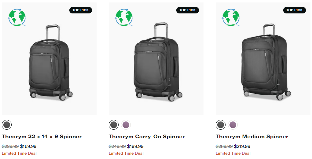 Samsonite新秀丽行李箱在美国的售价