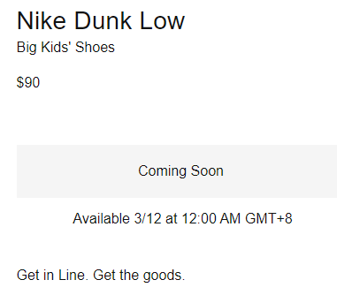 3.12补货！Nike Dunk Low Next Nature 熊猫配色 大童款 售价$90