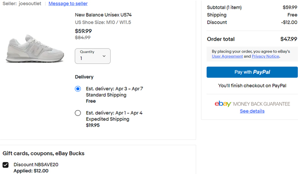 低至3折丨eBay现有New Balance新百伦官方店全场低至3折+额外8折促销